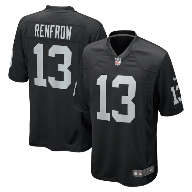 mens nike hunter renfrow black las vegas raiders player jersey